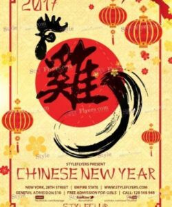 Costum Chinese New Year Menu Template Pdf Example