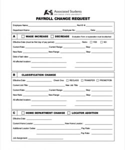 Costum Employee Change Of Status Form Template Pdf