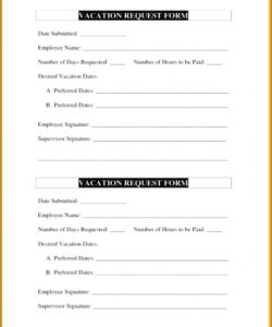 Costum Employee Time Off Request Form Template Excel