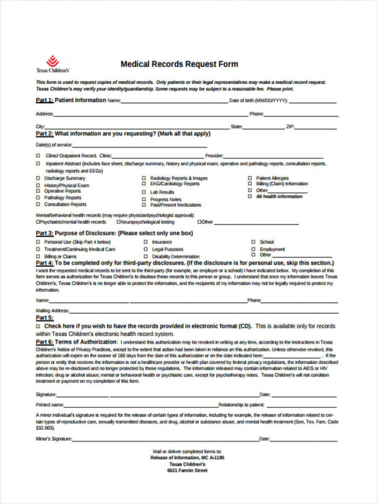 Costum Release Of Information Form Mental Health Template PDF Example ...