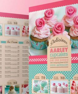 Cute Bakery Menu Template Excel Sample