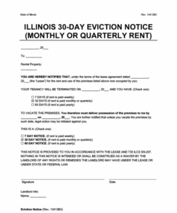 Editable 30 Day Eviction Notice Form Template