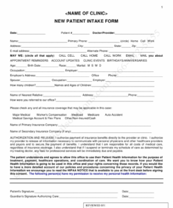Editable Medical Office Patient Registration Form Template Doc Sample