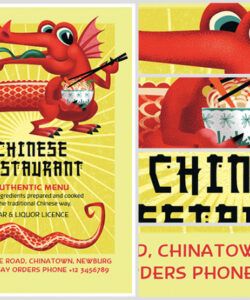 Free Chinese New Year Menu Template