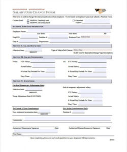 Free Employee Change Of Status Form Template Word Example