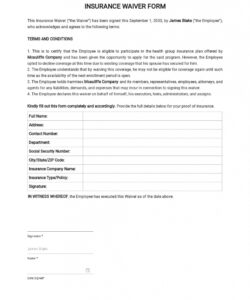 Free Fitness Waiver And Release Form Template Pdf Example