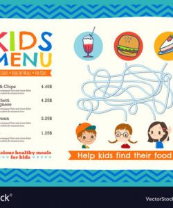 Lunch Menu Template For Kids