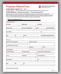Free Physician Referral Medical Referral Form Template  Example