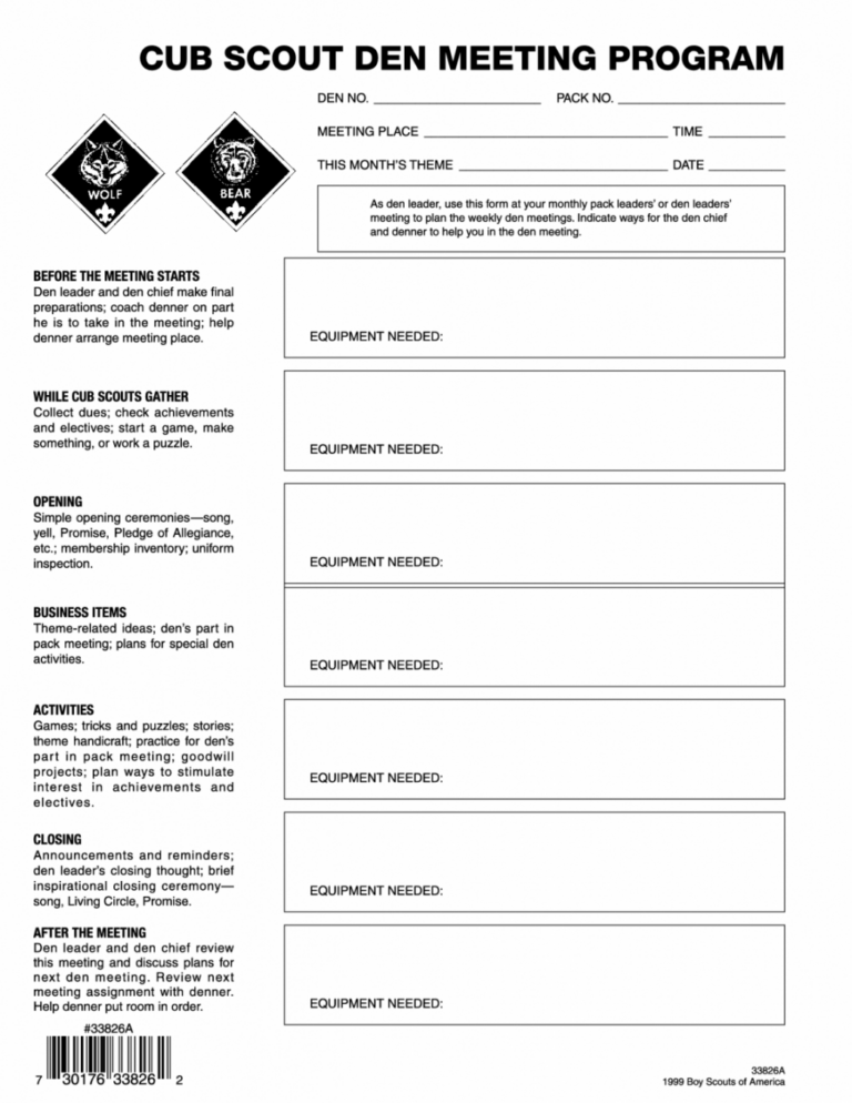 Free Scout Camp Menu Planning Template Excel Sample Minasinternational