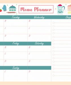 Free Weight Loss Menu Planner Template Doc
