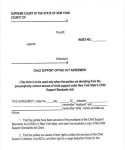 Printable Form Child Custody Agreement Without Court Template Doc Example