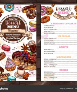 Professional Menu Cupcake Bakery Template  Example