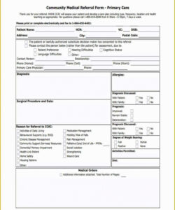 Professional Physician Referral Medical Referral Form Template  Sample
