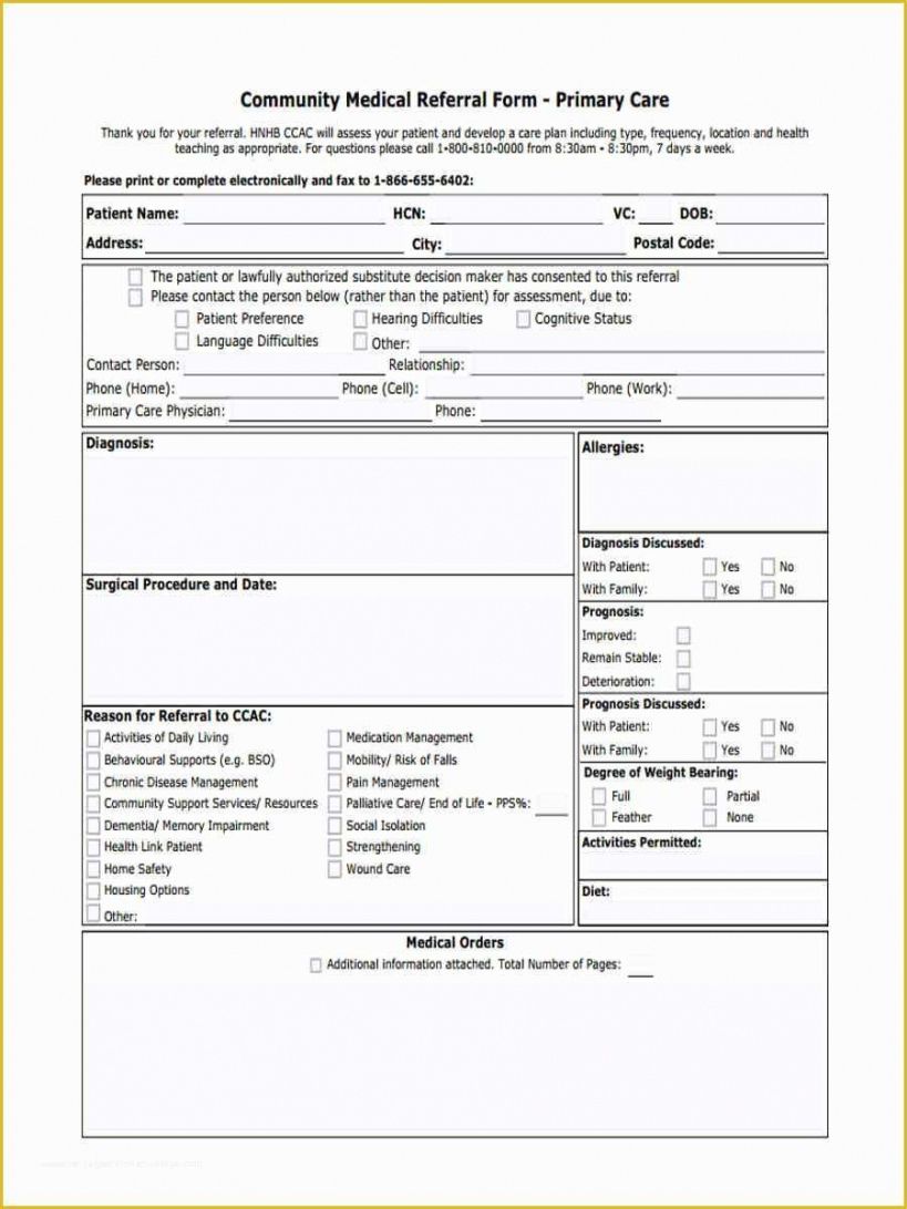 Professional Physician Referral Medical Referral Form Template  Sample