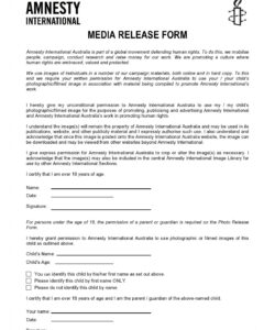 Professional Social Media Photo Release Form Template Pdf Example