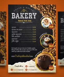 Valentines Bakery Menu Template Excel Sample