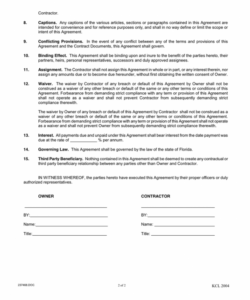 Best Construction Contractor Agreement Template Excel Sample