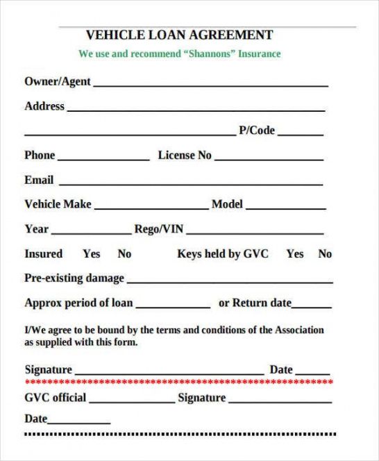 Costum Agreement Between Co Signer And Borrower Template PDF