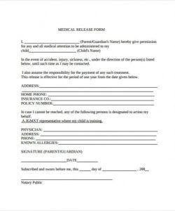 Costum Authorization To Release Medical Records Form Template Pdf