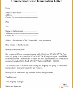 Editable Early Termination Of Lease Agreement Template  Example