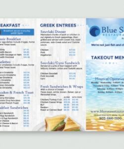 Editable Restaurant Cafe Take Out Menu Template Doc Sample