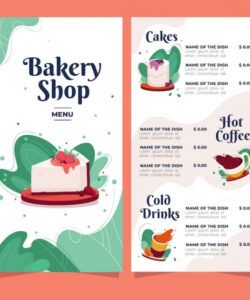 Free Drink And Bakery Menu Templat Excel