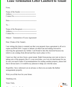 Free Early Termination Of Lease Agreement Template Pdf