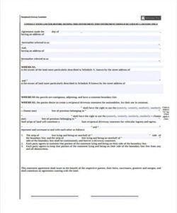 Free Private Road Maintenance Agreement Template Excel Sample