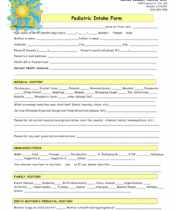 Free Tax Preparation Client Intake Form Template Pdf