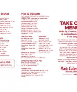 Printable Restaurant Cafe Take Out Menu Template Pdf Sample