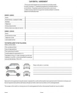 Professional Vehicle Lease Agreement Template Doc Example