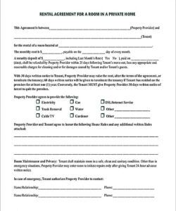 Room For Rent Lease Agreement Template Doc Sample