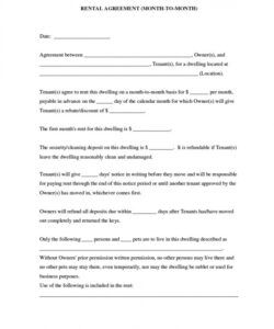 Room For Rent Lease Agreement Template  Example