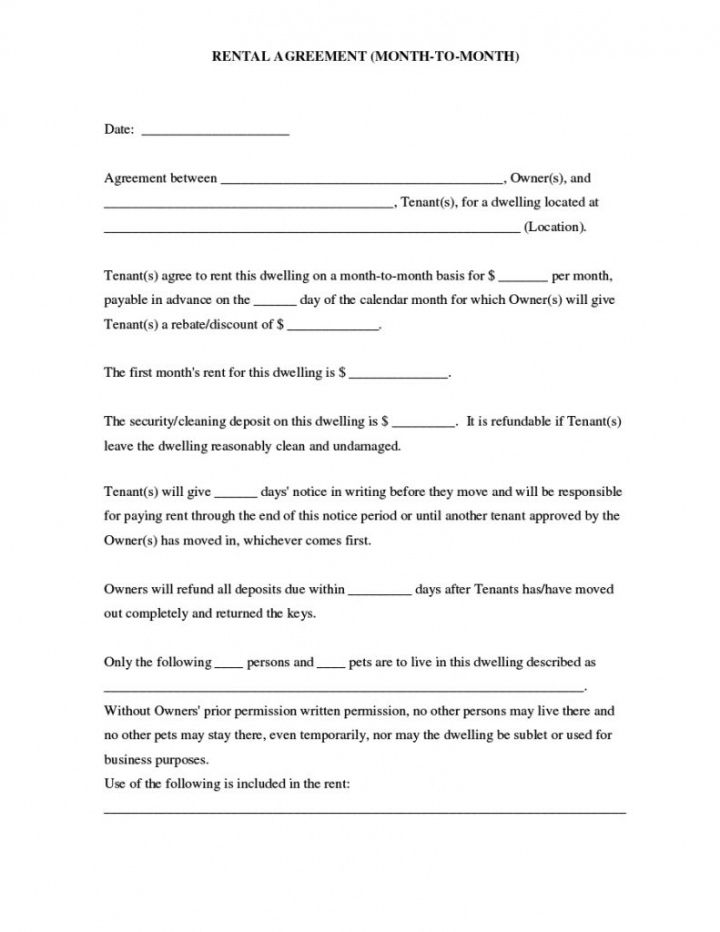 Room For Rent Lease Agreement Template  Example