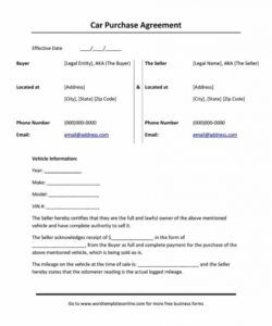 Vehicle Lease Agreement Template Pdf Example