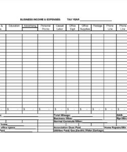 Costum Expense Form Template For Small Business Excel Sample