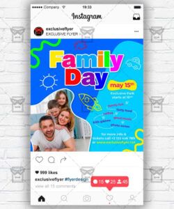 Costum Family Day Poster Template Excel