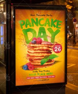 Costum Pancake Day Poster Template Doc Sample