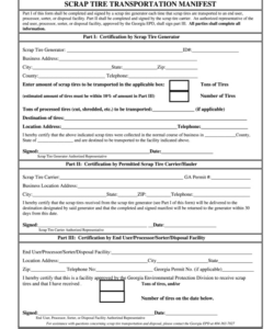 Costum Scrap Disposal Form Template Excel Example