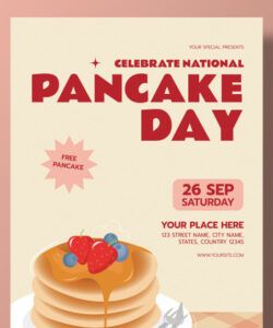 Editable Pancake Day Poster Template Word