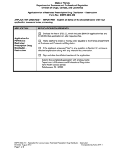 Free Medication Disposal Form Template Doc Sample