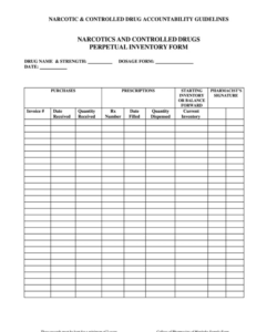 Printable Medication Disposal Form Template Pdf