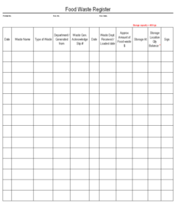 Printable Waste Disposal Form Template Pdf Example