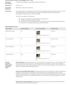 Printable Waste Disposal Form Template Word