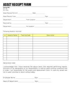 Professional Fixed Assets Disposal Form Template Pdf