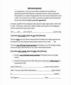 Best Child Visitation Agreement Template Doc Sample