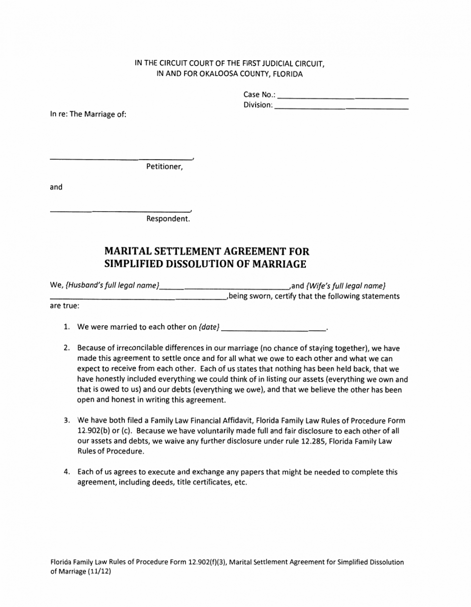 Best Maryland Separation Agreement Template Pdf
