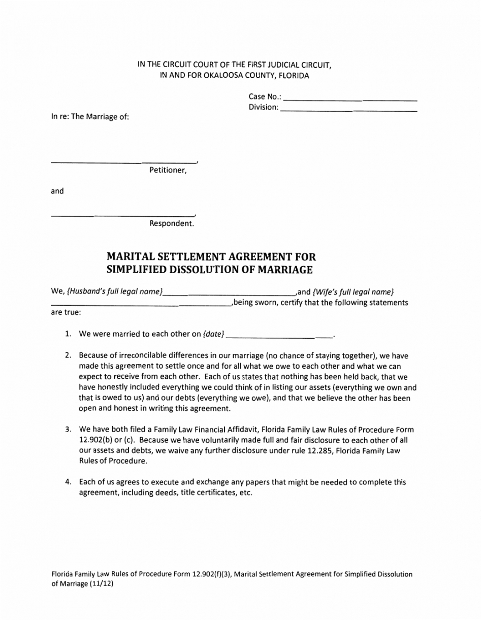 Maryland Separation Agreement Template