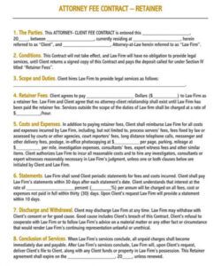 Costum Pay For Access Retainer Agreement Template Excel Example