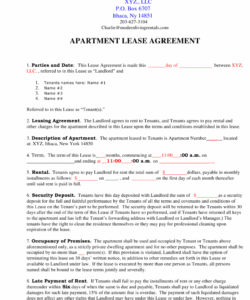 Editable Rent A Room Lease Agreement Template Doc